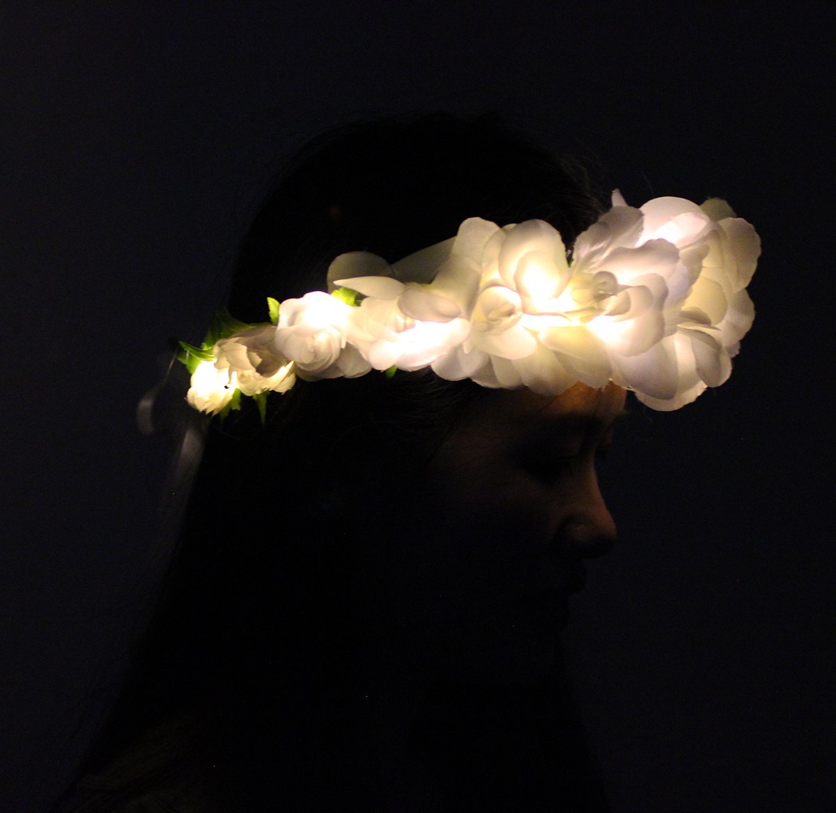 LED Bloemenkroon Glow Wit