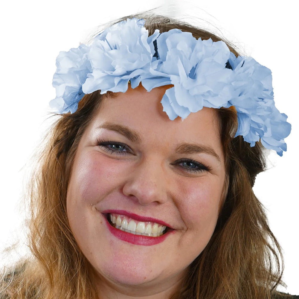 LED Bloemenkroon Glow Pioen Blauw