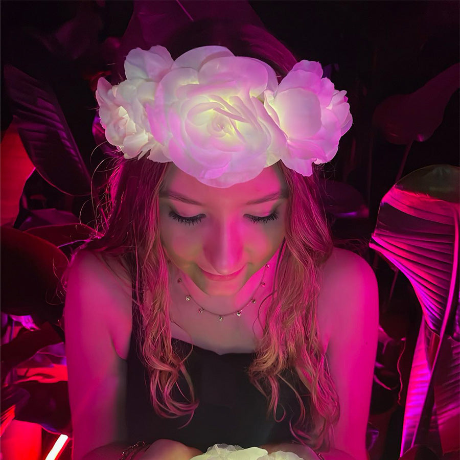 LED Bloemenkroon Glow Wit