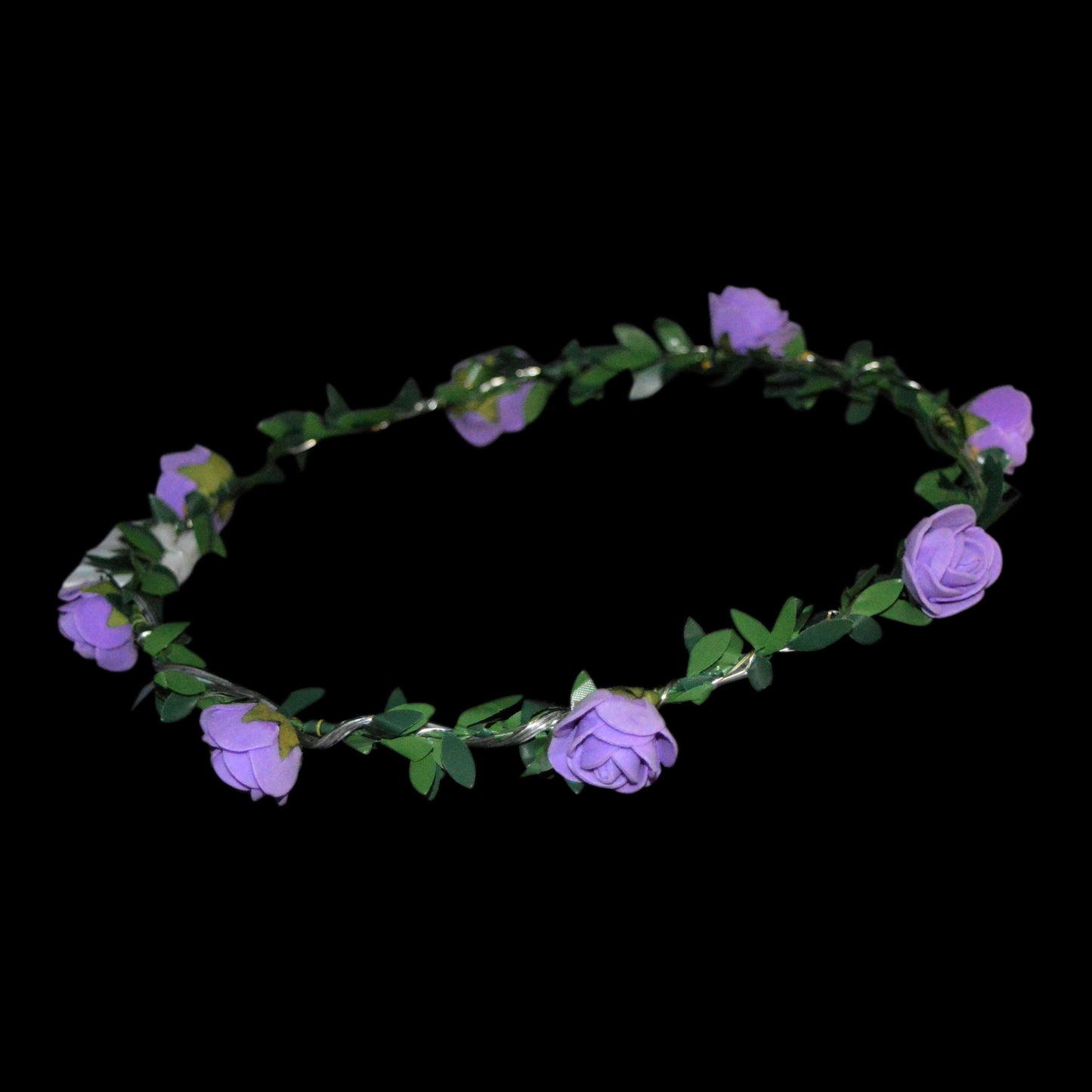 LED Bloemenkroon Glow Kleine Roosjes Paars