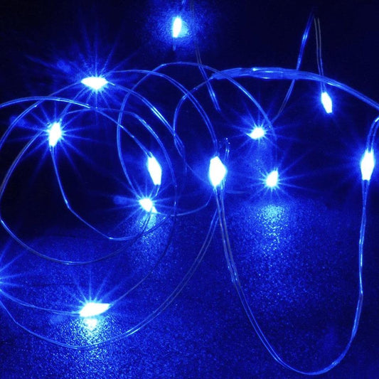 Blauwe Glow String Lights