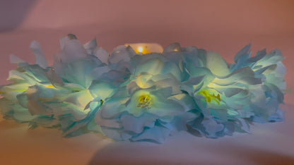 LED Bloemenkroon Glow Pioen Blauw