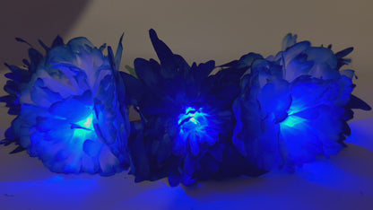 Blauwe Sparkling LED Bloemenkroon