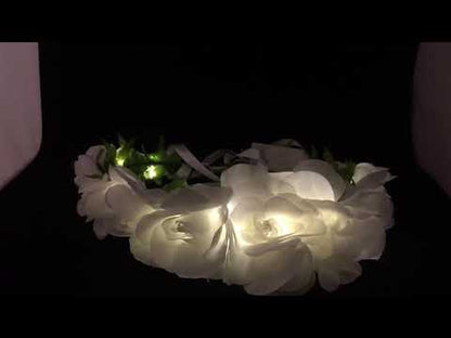LED Luxe Bloemenkroon Glow Wit